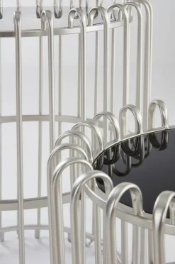 Bord|Jotex MANNHEIM Sidobord 2 Delar Silver/svart glas