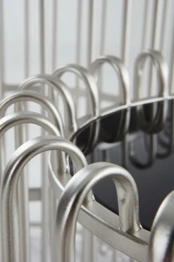 Bord|Jotex MANNHEIM Sidobord 2 Delar Silver/svart glas