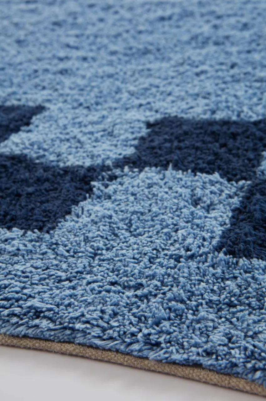 Bomulls- & Trasmattor|Jotex MAPLE Kvadratisk Luggmatta 250x250 Cm Ljusblå/blå