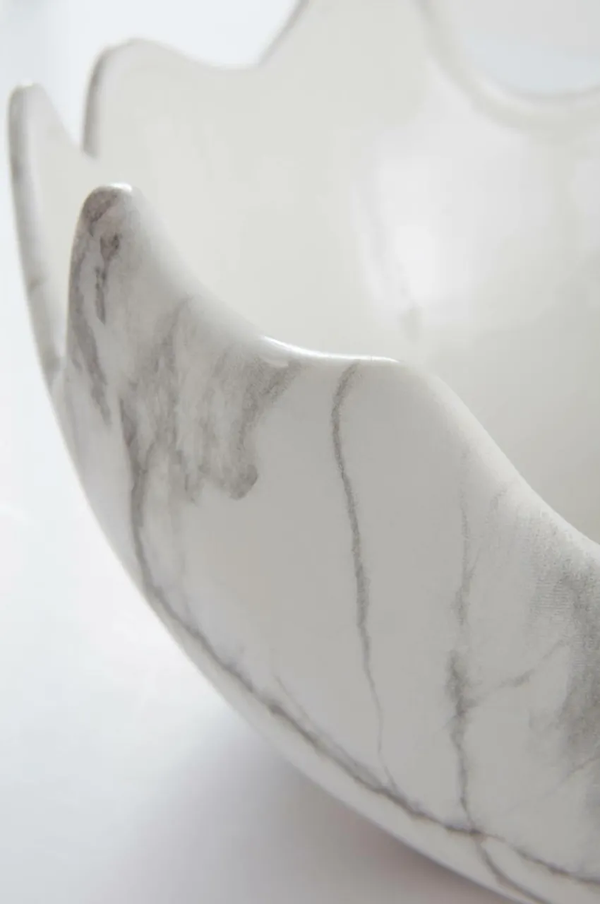 Skålar|Jotex MARBLE Skål ø 30 Cm Vit/svart