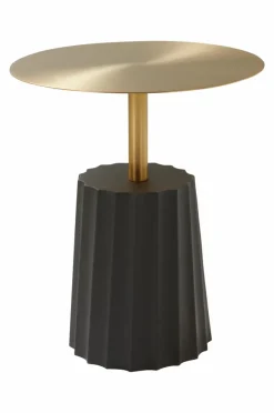 Bord|Jotex MARCHA Sidobord ø 40 Cm Svart/guld