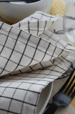 Servetter|Jotex MARGO Servett 8-pack Beige/svart