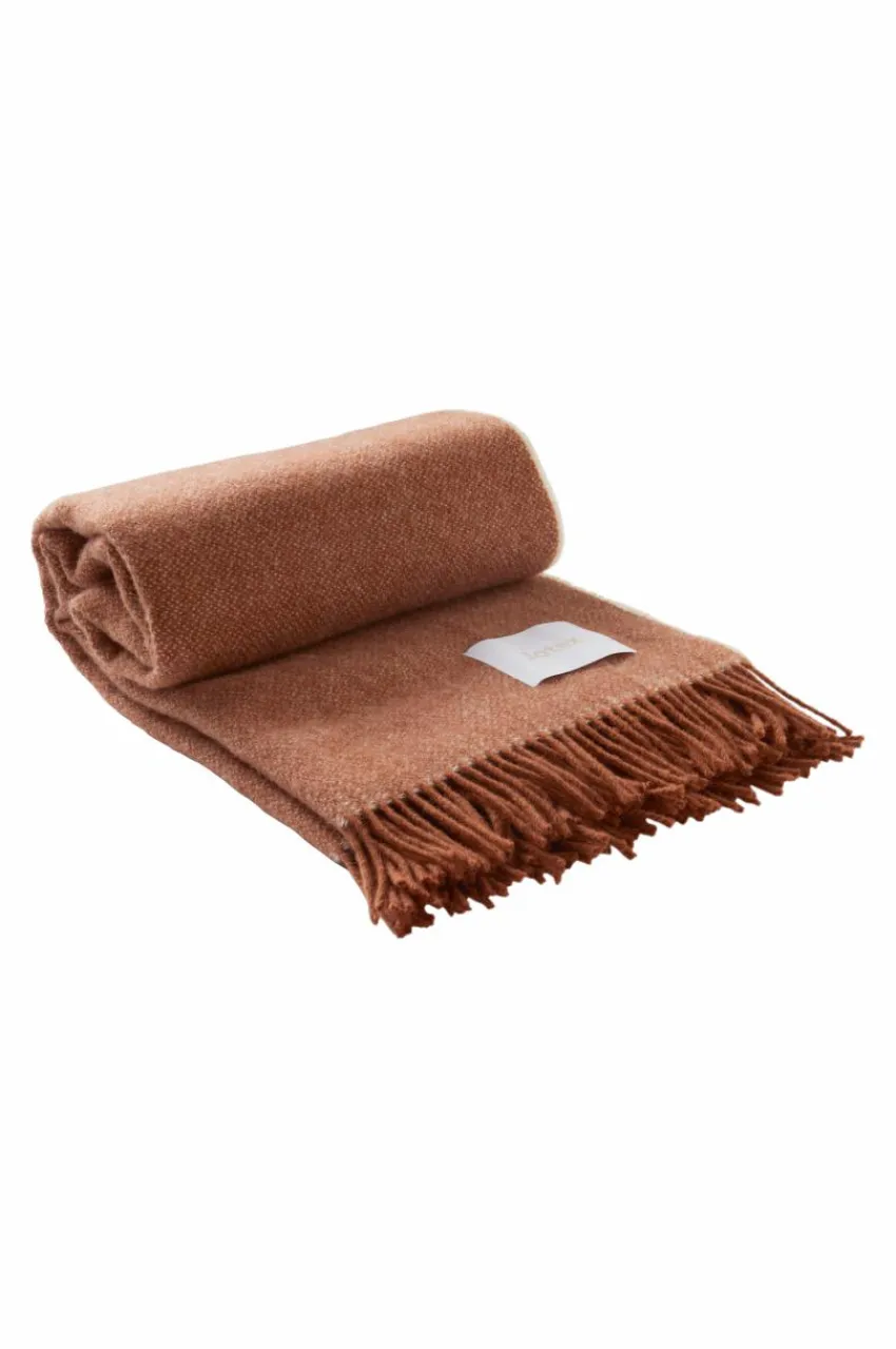 Plädar & Filtar|Jotex MARIUS Ullpläd Naturvit/brun