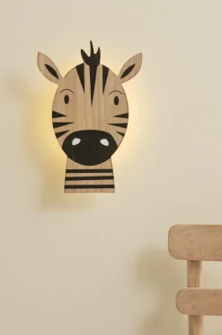 Barnlampor|Barnlampor|Jotex MARTY Vägglampa Batteridriven LED Svart/natur