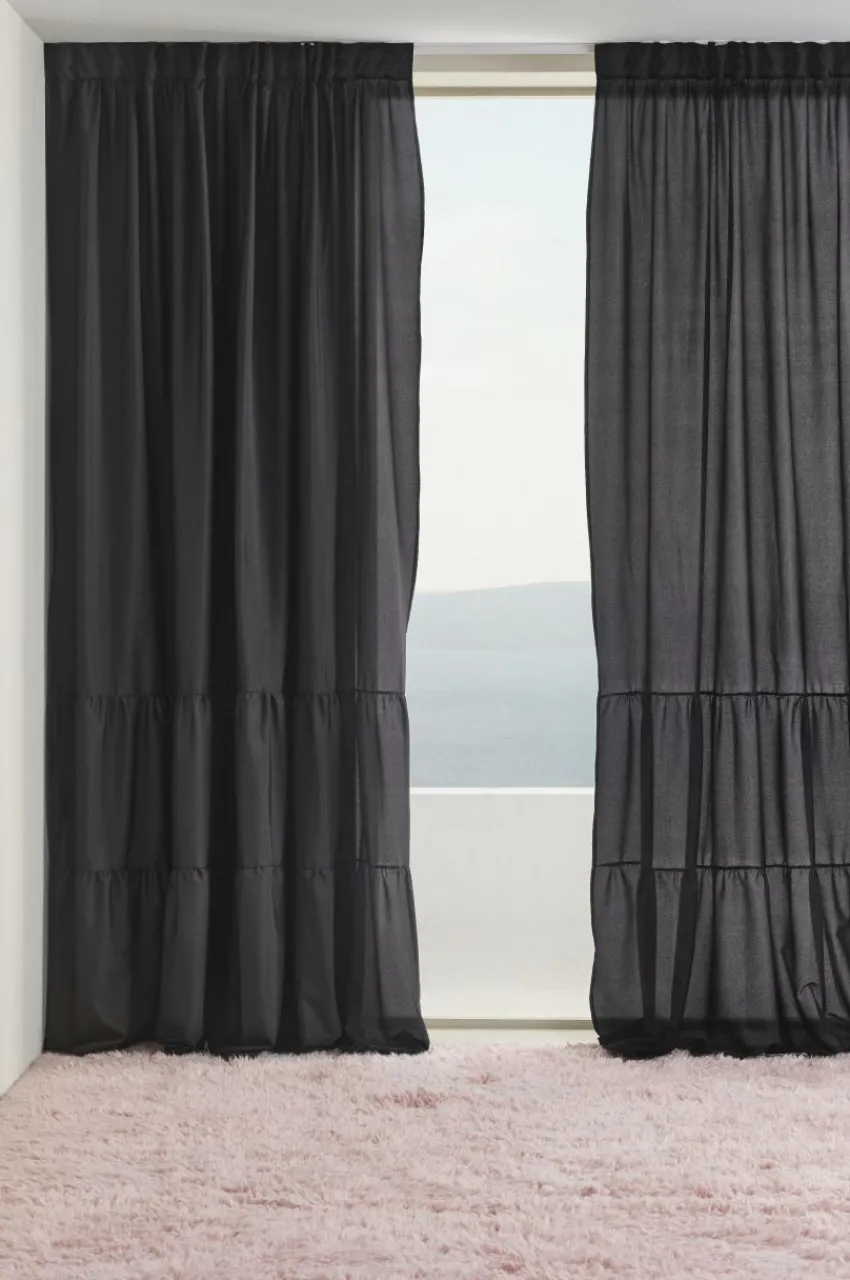 Barngardiner|Jotex MEAUX Multifunktionsgardin 2-pack Svart
