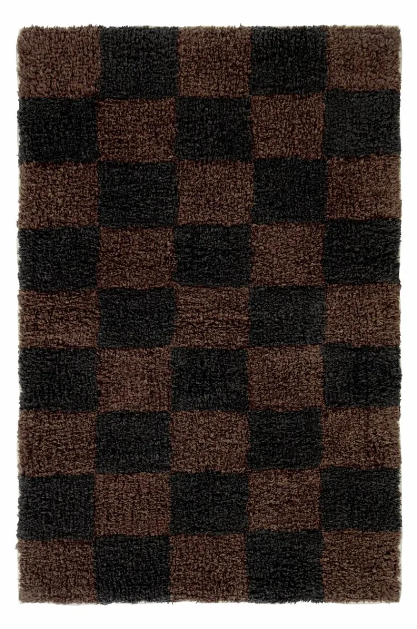 Badrumsmattor|Badrumsmattor|Jotex MELA Badrumsmatta Ekologisk 60x90 Cm Brun/svart