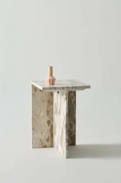 Bord|Jotex MELETO Sidobord Marmor 35x35 Cm Beige marmor