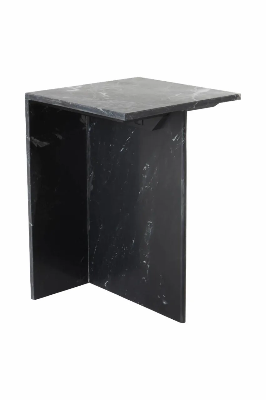 Bord|Jotex MELETO Sidobord Marmor 35x35 Cm Svart marmor