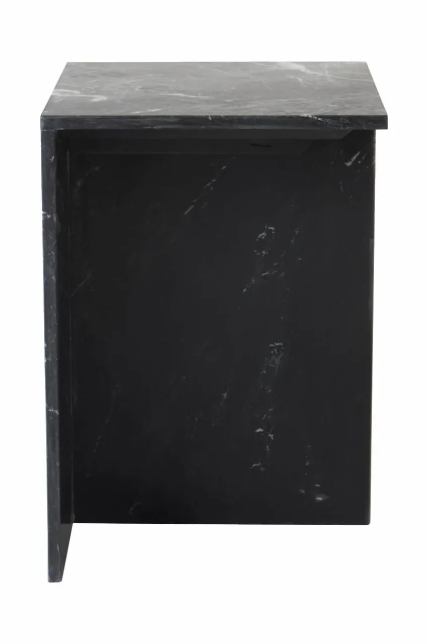 Bord|Jotex MELETO Sidobord Marmor 35x35 Cm Svart marmor