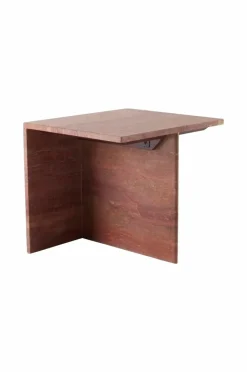 Bord|Jotex MELETO Sidobord Travertine 40x45 Cm Röd travertine