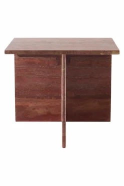 Bord|Jotex MELETO Sidobord Travertine 40x45 Cm Röd travertine