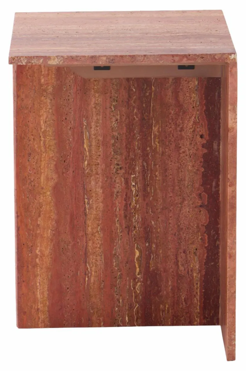 Bord|Jotex MELETO Sidobord 35x35 Cm Röd travertine