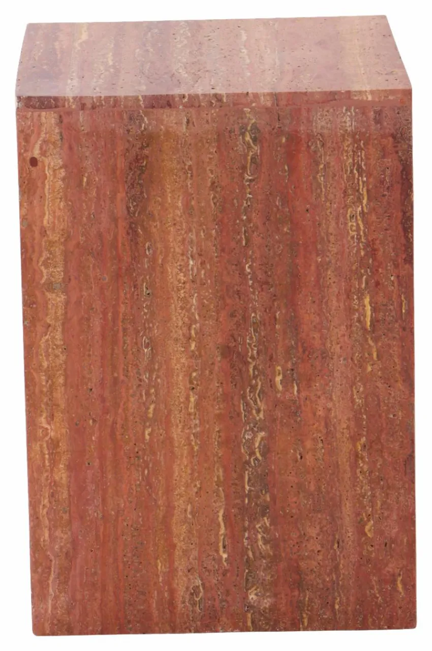 Bord|Jotex MELETO Sidobord 35x35 Cm Röd travertine