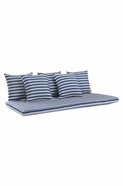 Stolsdynor & Sittkuddar|Utemöbler|Jotex MENTON Dynset Soffa Koboltblå/vit randig