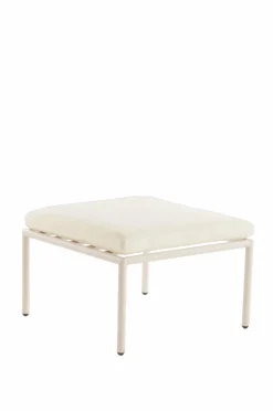 Utestolar & Utepallar|Utemöbler|Jotex MENTON Pall/bord Beige/vit dyna