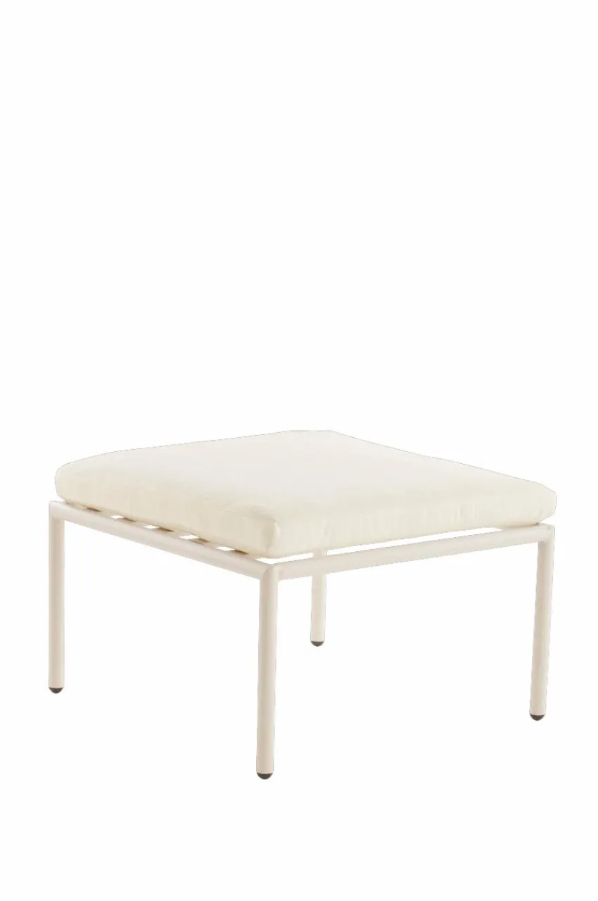 Utestolar & Utepallar|Utemöbler|Jotex MENTON Pall/bord Beige/vit dyna