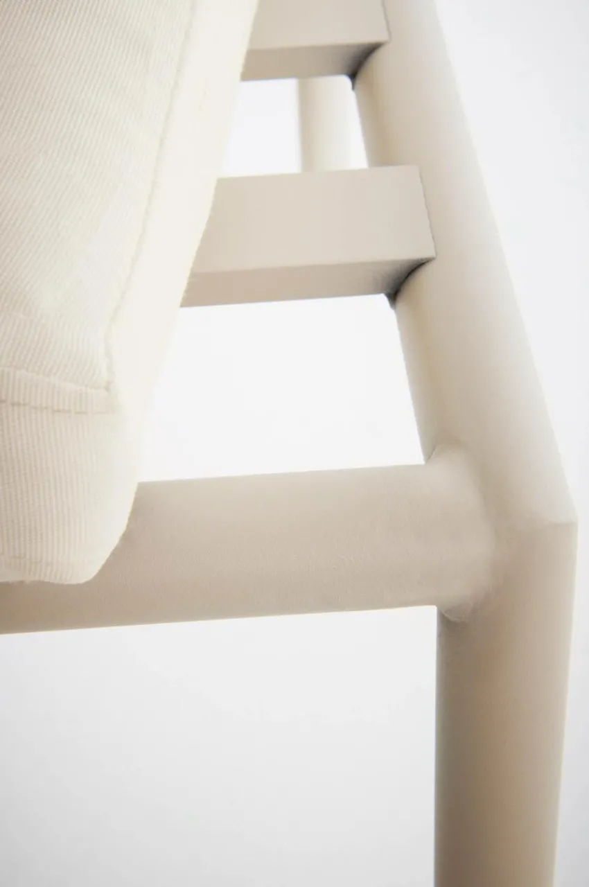 Utestolar & Utepallar|Utemöbler|Jotex MENTON Pall/bord Beige/vit dyna