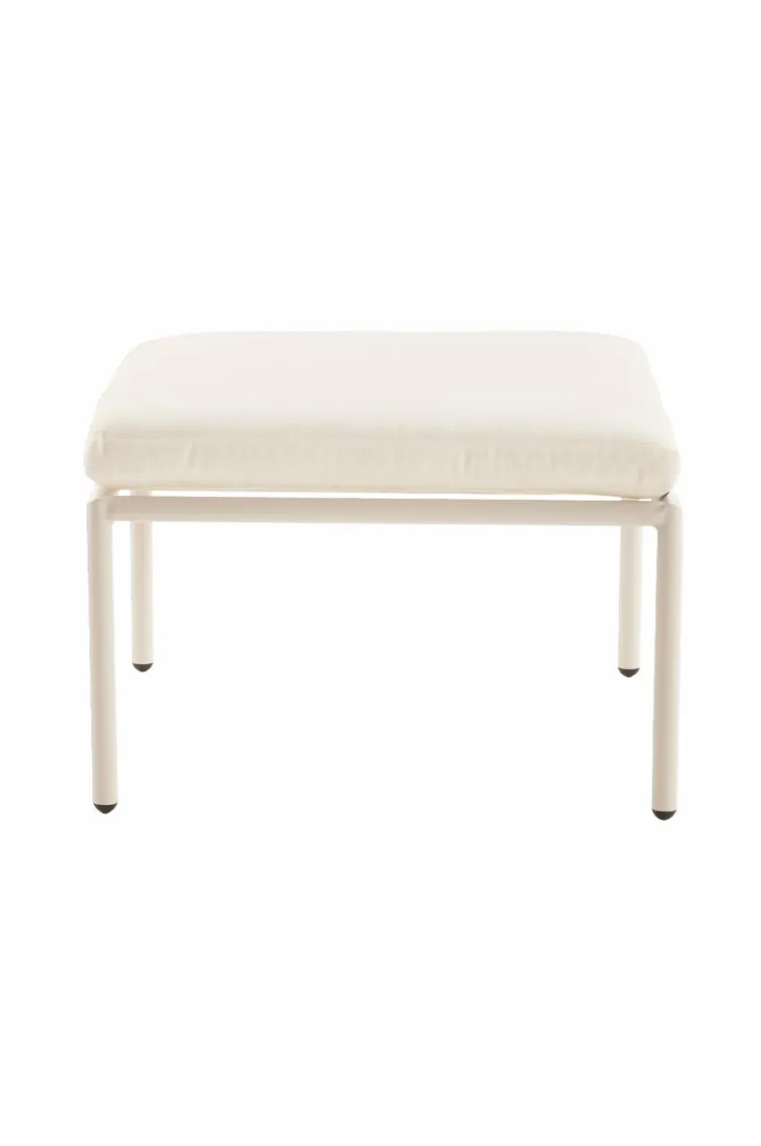 Utestolar & Utepallar|Utemöbler|Jotex MENTON Pall/bord Beige/vit dyna