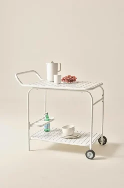 Utebord|Utemöbler|Jotex MENTON Serveringsvagn Vit
