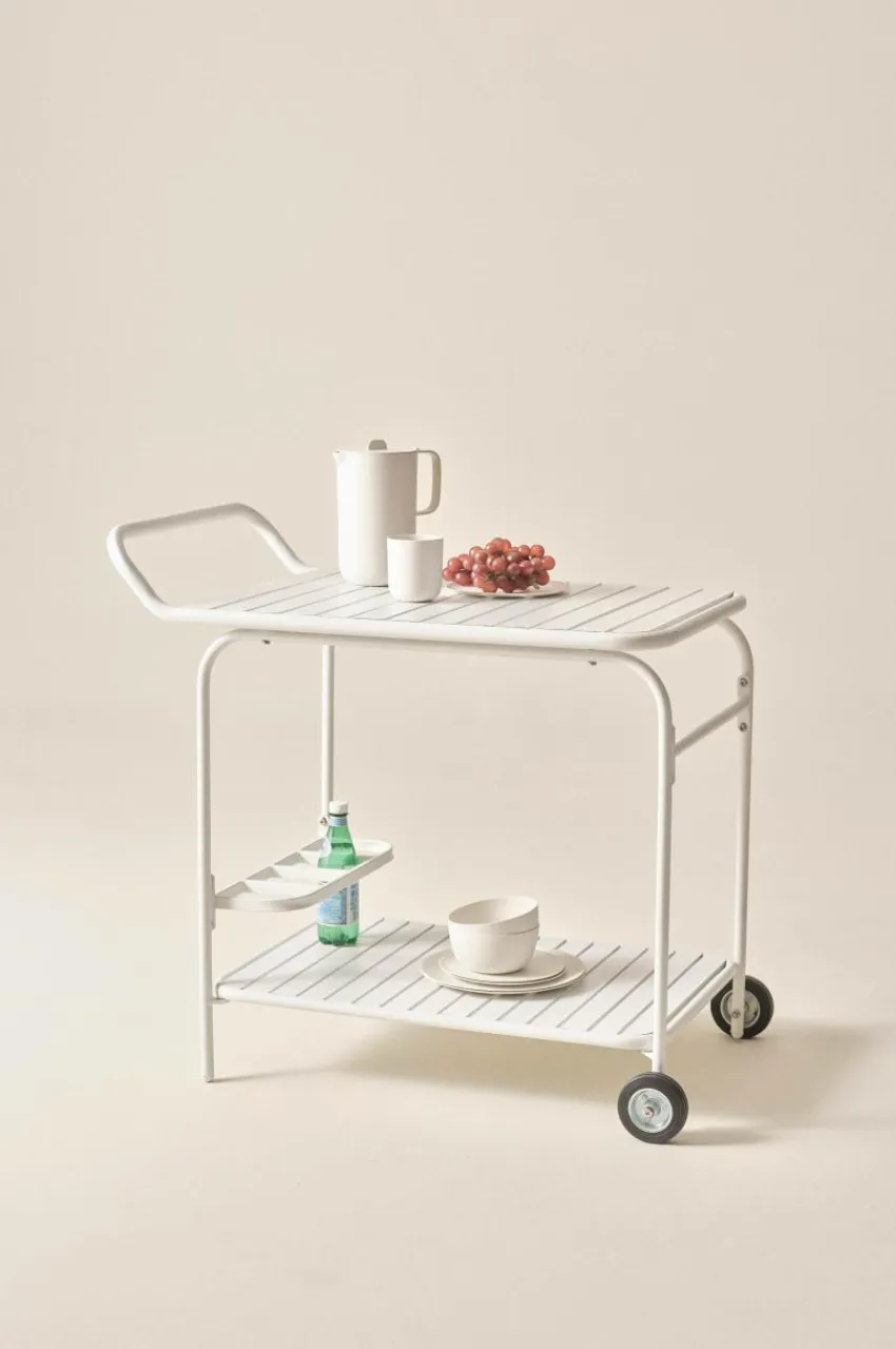 Utebord|Utemöbler|Jotex MENTON Serveringsvagn Vit
