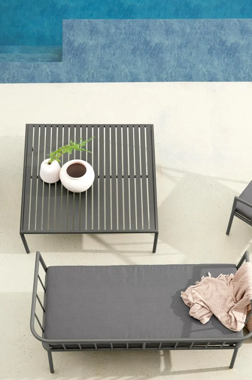Utebord|Utemöbler|Jotex MENTON Soffbord 110x110 Cm Khakigrön