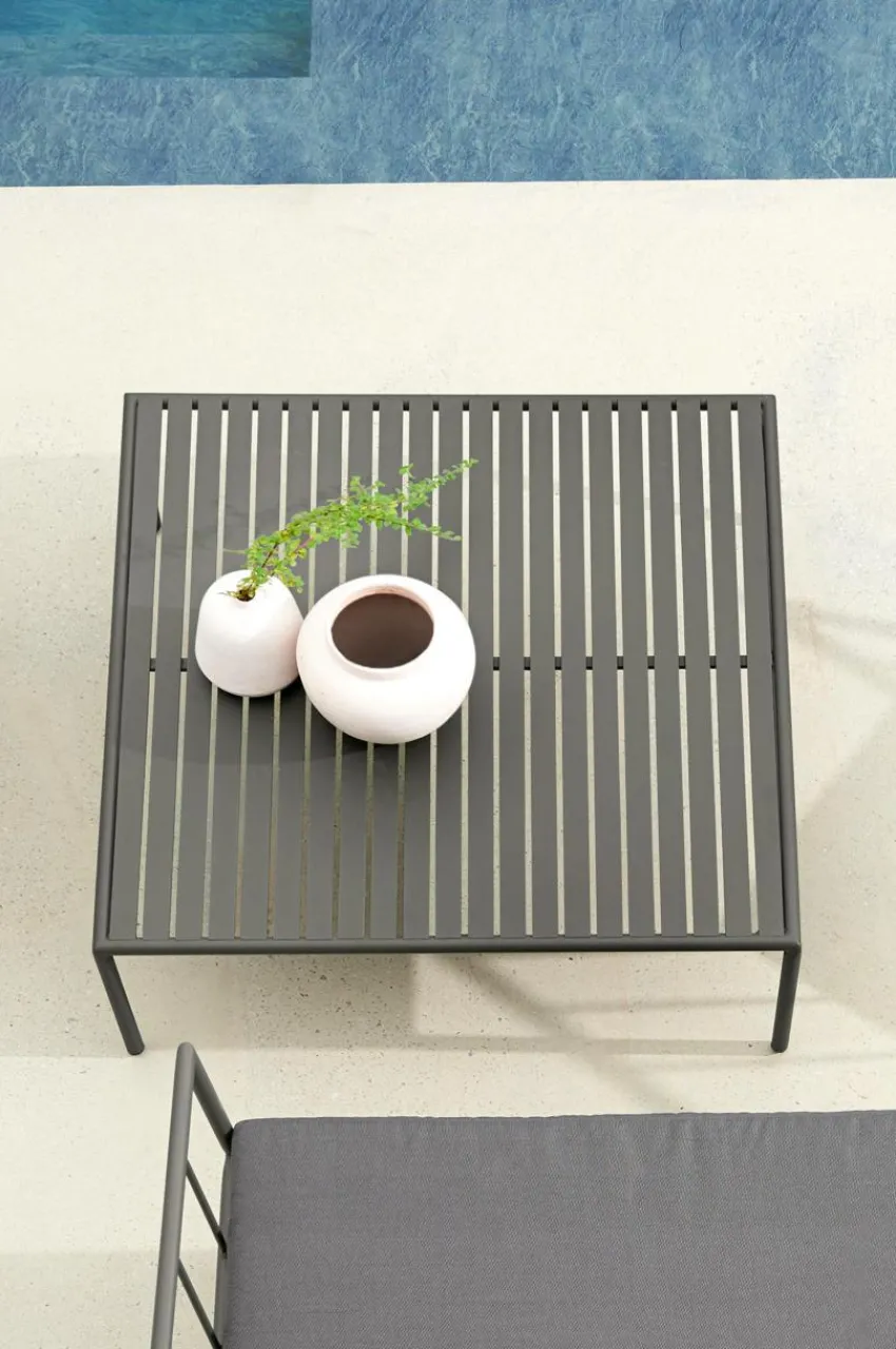 Utebord|Utemöbler|Jotex MENTON Soffbord 110x110 Cm Khakigrön