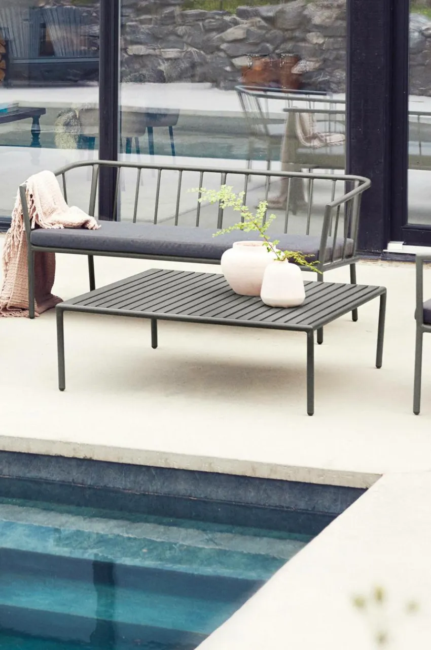 Utebord|Utemöbler|Jotex MENTON Soffbord 110x110 Cm Khakigrön