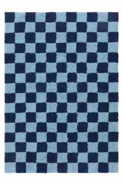 Bomulls- & Trasmattor|Barnmattor|Jotex META MINI Bomullsmatta 130x190 Cm Blå/ljusblå