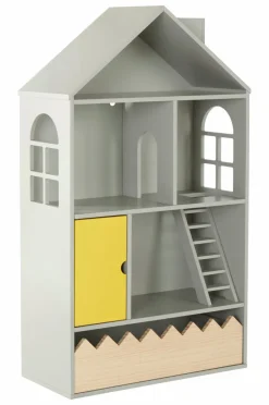 Prydnadssaker|Förvaring|Jotex MI CASA SU CASA MINI Dockskåp Grågrön/gul