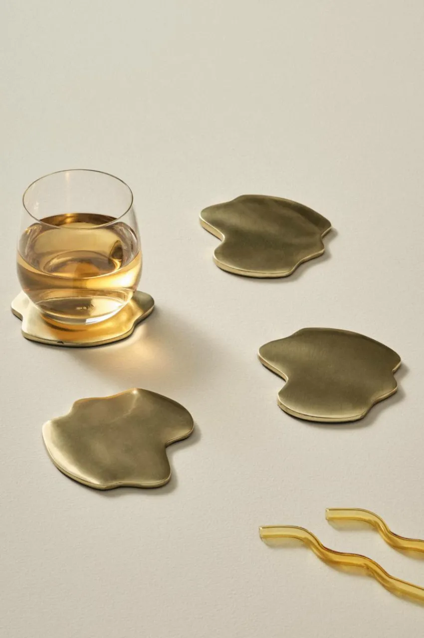 Kökstillbehör|Juldukning|Jotex MICAH Glasunderlägg 4-pack Guld