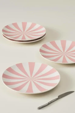 Tallrikar|Jotex MIKA Tallrik 4-pack ø 28,5 Cm Rosa/vit
