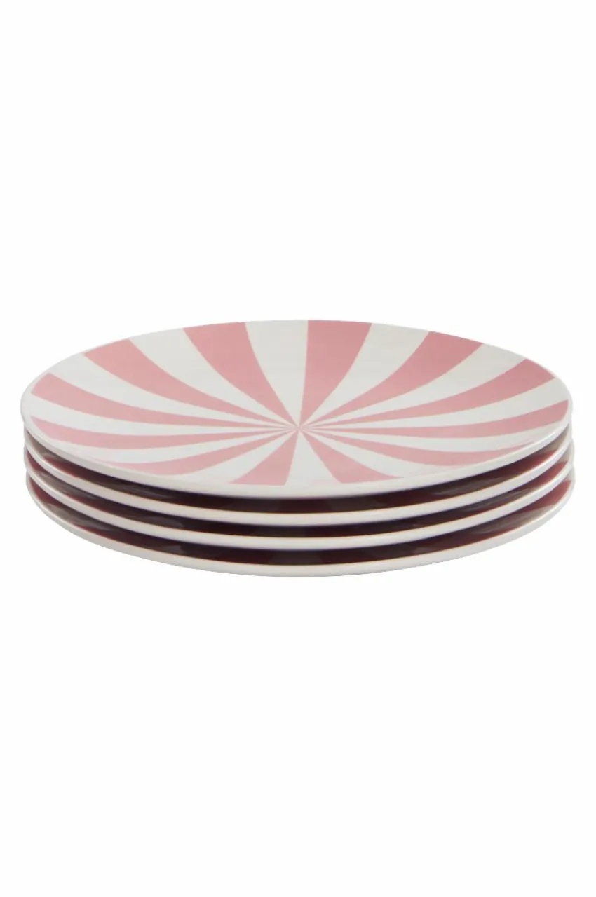 Tallrikar|Jotex MIKA Tallrik 4-pack ø 28,5 Cm Rosa/vit