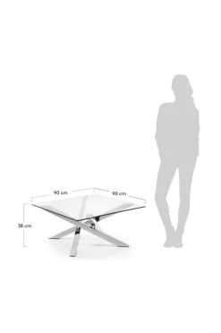 Bord|Jotex MIKADO Soffbord 90x90 Cm Transparent