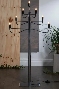 Julbelysning|Jotex MILANO Elljusstake - Golv Krom