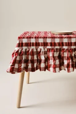 Dukar|Jotex MIMMI Duk 135x135 Cm Röd/vit