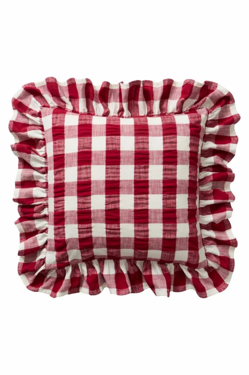 Prydnadskuddar & Fodral|Jotex MIMMI Kuddfodral 50x50 Cm Röd/vit