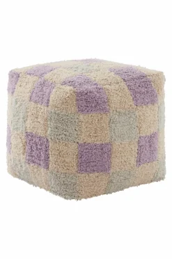 Sittpuffar|Jotex MINDEN Sittpuff 40x40 Cm Vit/Lila/Grå