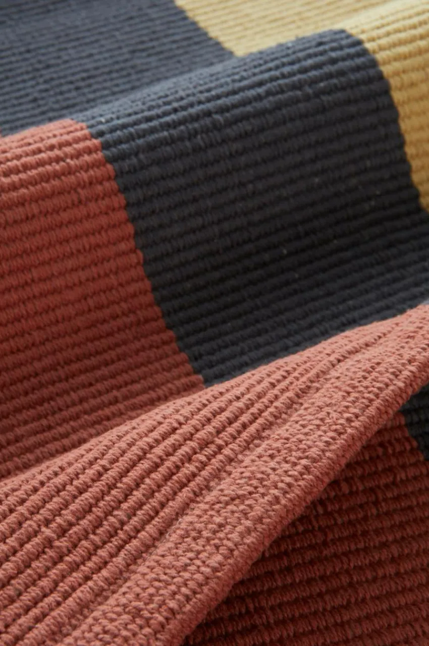 Bomulls- & Trasmattor|Jotex MOINET Bomullsmatta 80x200 Cm Gul/svart/terrakottabrun