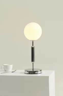 Bordslampor|Jotex MOIRA Bordslampa Krom/vit