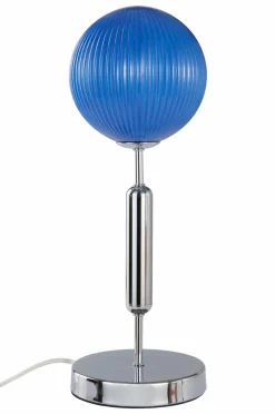 Bordslampor|Jotex MOIRA Bordslampa Krom/blå