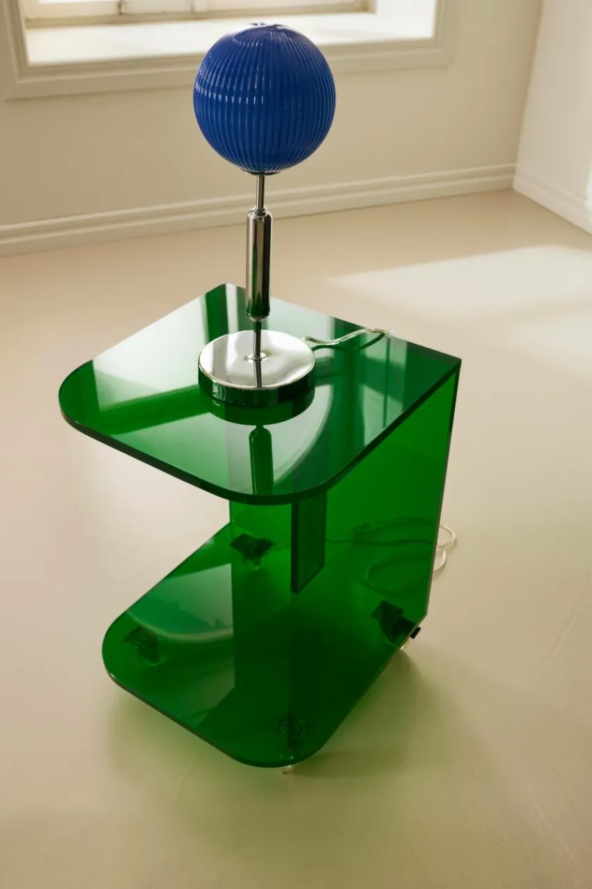 Bordslampor|Jotex MOIRA Bordslampa Krom/blå