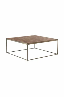 Bord|Jotex MOLISE Soffbord 81x81 Cm Brun/mässing