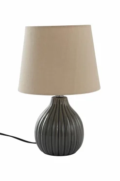 Bordslampor|Jotex MONA Bordslampa Mörkgrå/beige