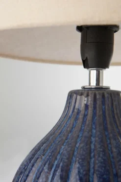Bordslampor|Jotex MONA Bordslampa Blå/naturvit