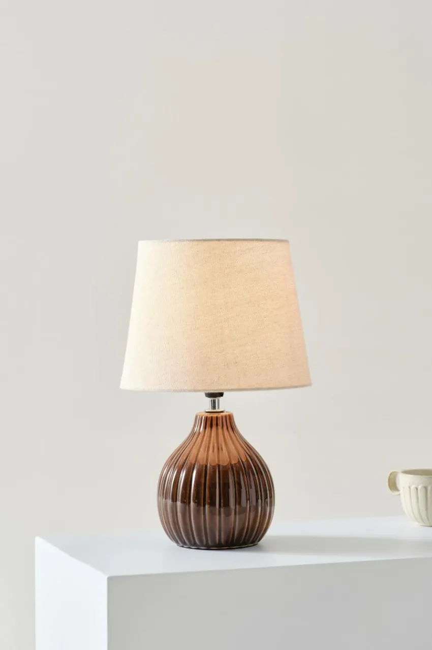 Bordslampor|Jotex MONA Bordslampa Brun/naturvit