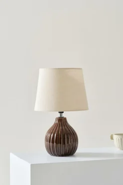 Bordslampor|Jotex MONA Bordslampa Brun/naturvit
