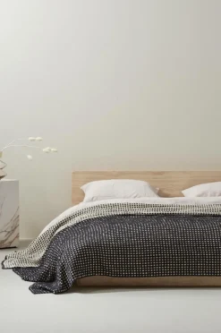 Överkast|Jotex MONI överkast Svart/beige