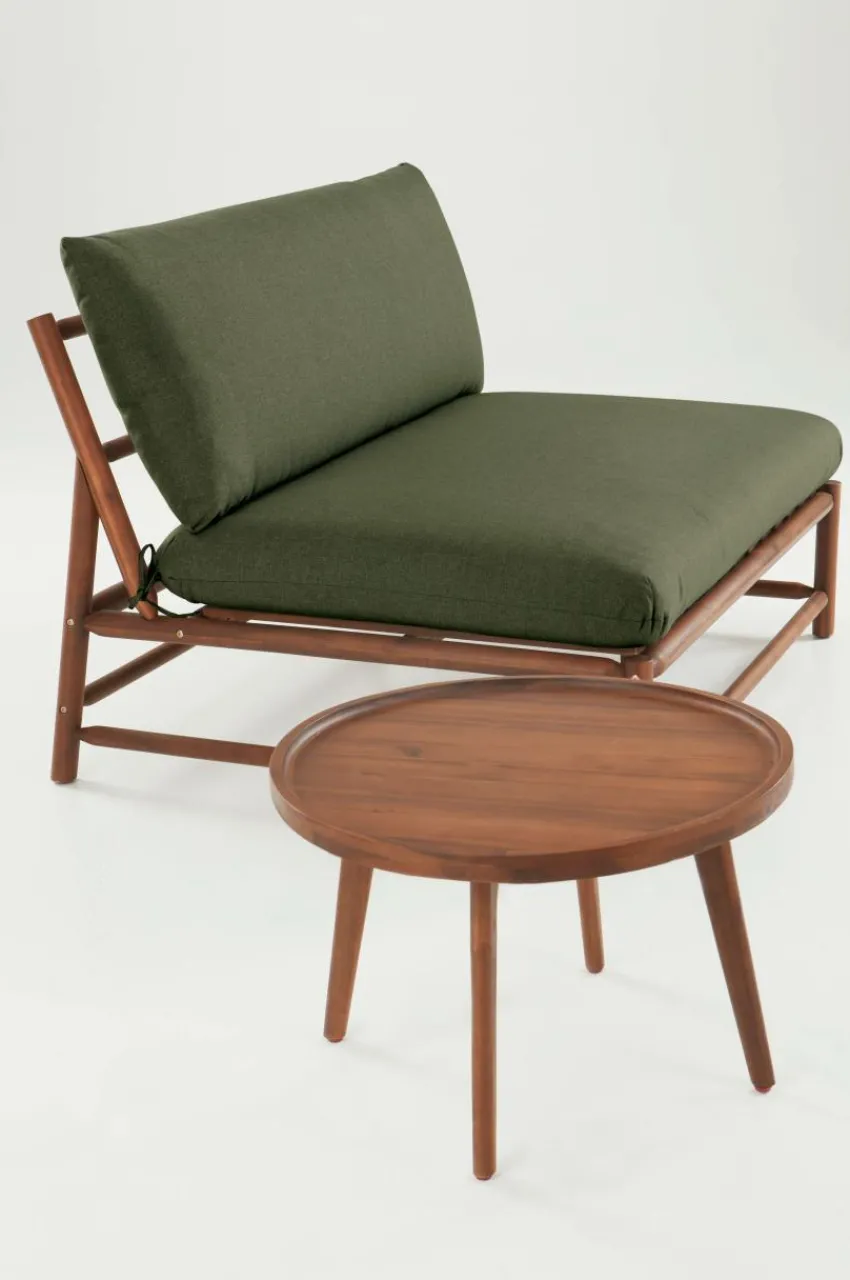 Utesoffor & Utebänkar|Utemöbler|Jotex MONTEGO Soffmodul Teak/mörkgrön