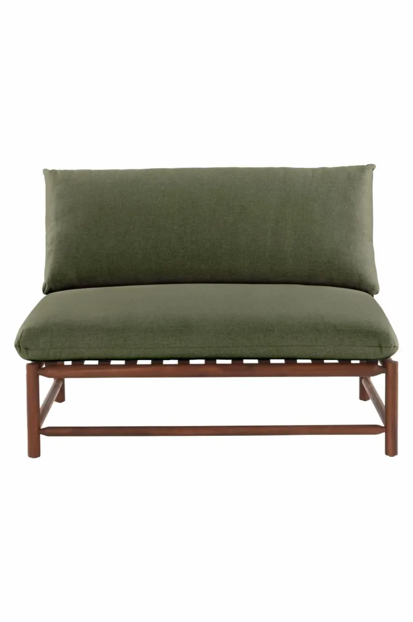 Utesoffor & Utebänkar|Utemöbler|Jotex MONTEGO Soffmodul Teak/mörkgrön