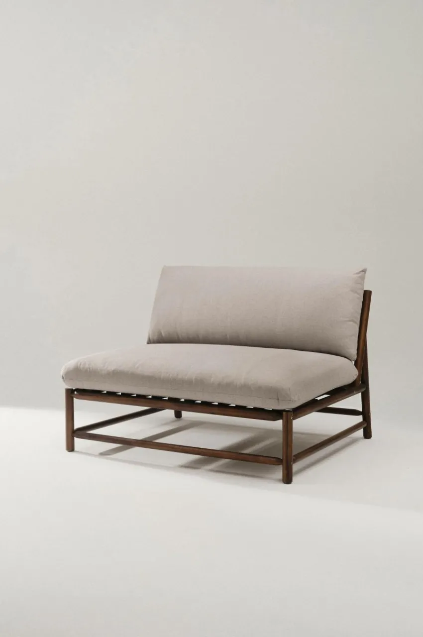 Utesoffor & Utebänkar|Utemöbler|Jotex MONTEGO Soffmodul Teak/gråbeige